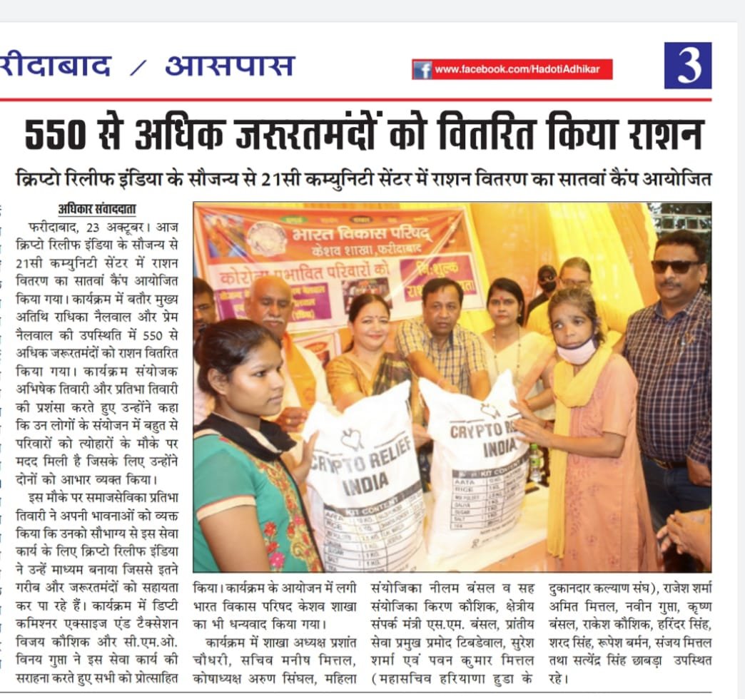 “Food Aid Initiative Reaching 550+ Lives”